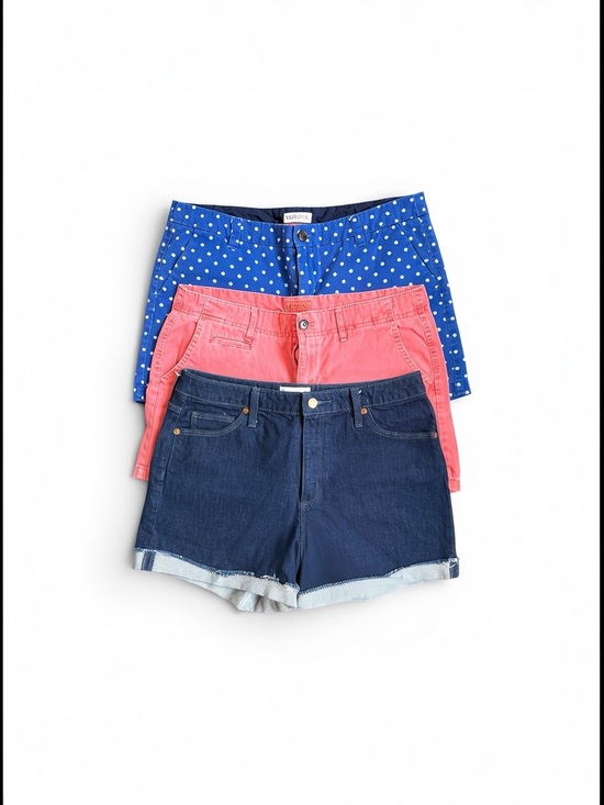 Merona Pants - Merona/Universal Thread Women Navy Denim, Coral Pink & Polka Dot Blue Shorts Set